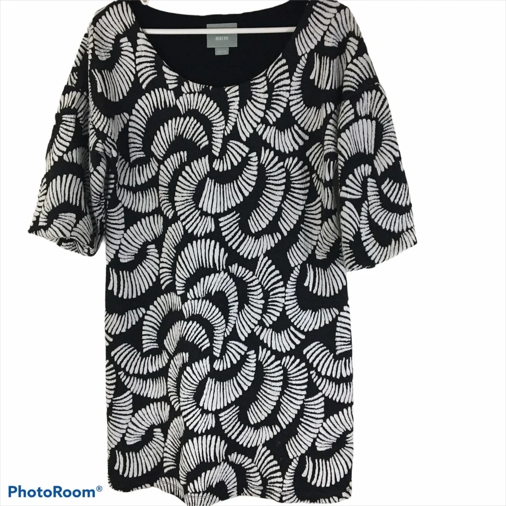 Maeve Black and White Dress Size Medium